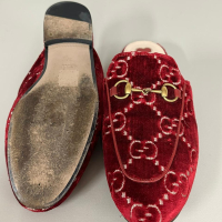 Mule Gucci Princetown Horsebit Vermelha-36