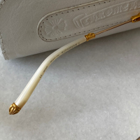 Óculos Chrome Hearts Aviador Dourado 11/130