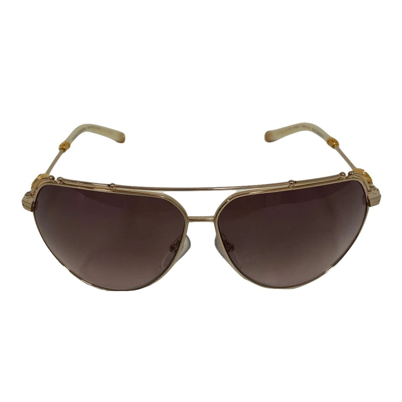 Óculos Chrome Hearts Aviador Dourado 11/130 Óculos Chrome Hearts Aviador Dourado 11/130
