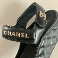 Papete Chanel Preta 2021 Interlocking CC Logo 38