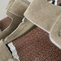 Papete Pedro Garcia Palha c/ Suede Bege - Nunca usada - 39