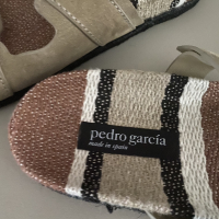 Papete Pedro Garcia Palha c/ Suede Bege - Nunca usada - 39