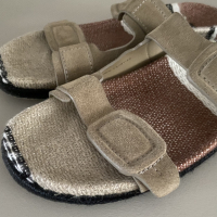 Papete Pedro Garcia Palha c/ Suede Bege - Nunca usada - 39