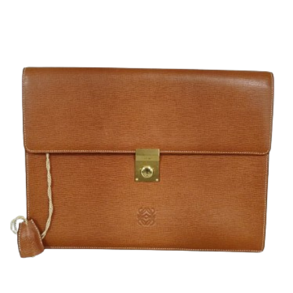 Pasta Loewe Vintage Couro Caramelo Pasta Loewe Vintage Couro Caramelo