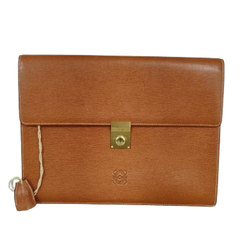 Pasta Loewe Vintage Couro Caramelo