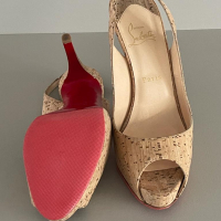 Peep Toe Christian Louboutin de Cortiça - 37