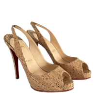 Peep Toe Christian Louboutin de Cortiça - 37