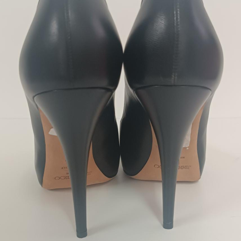 Peep Toe Jimmy Choo Couro Preto - 38