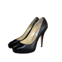 Peep Toe Jimmy Choo Couro Preto - 38