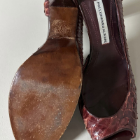 Peep Toe Pollignanno Al'mare Python Vinho -35