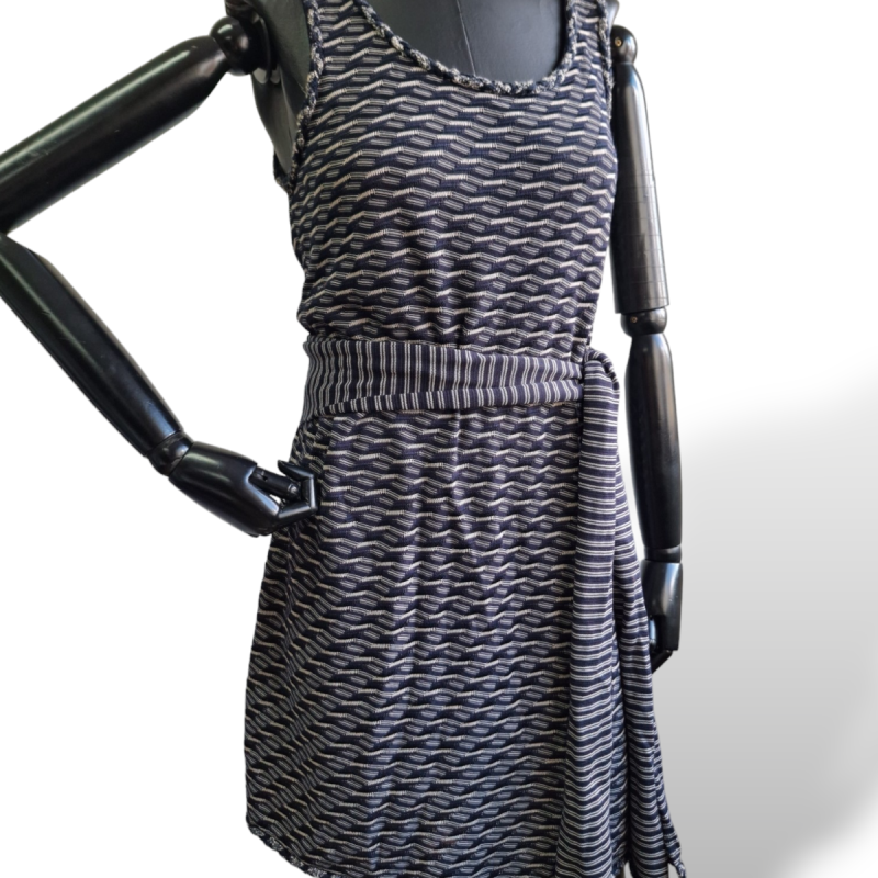 Vestido Chanel Malha Listrado - 38