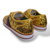 Tênis Gucci Lantejoula Dourado-38