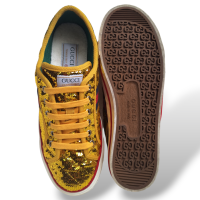 Tênis Gucci Lantejoula Dourado-38