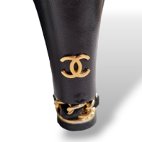 Scarpin Chanel Preto com Dourado 36