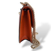 Bolsa Valentino Rockstud Glam Lock Laranja