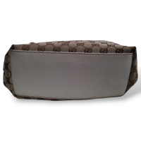 Bolsa Gucci Tote Jacquard e Couro Off White
