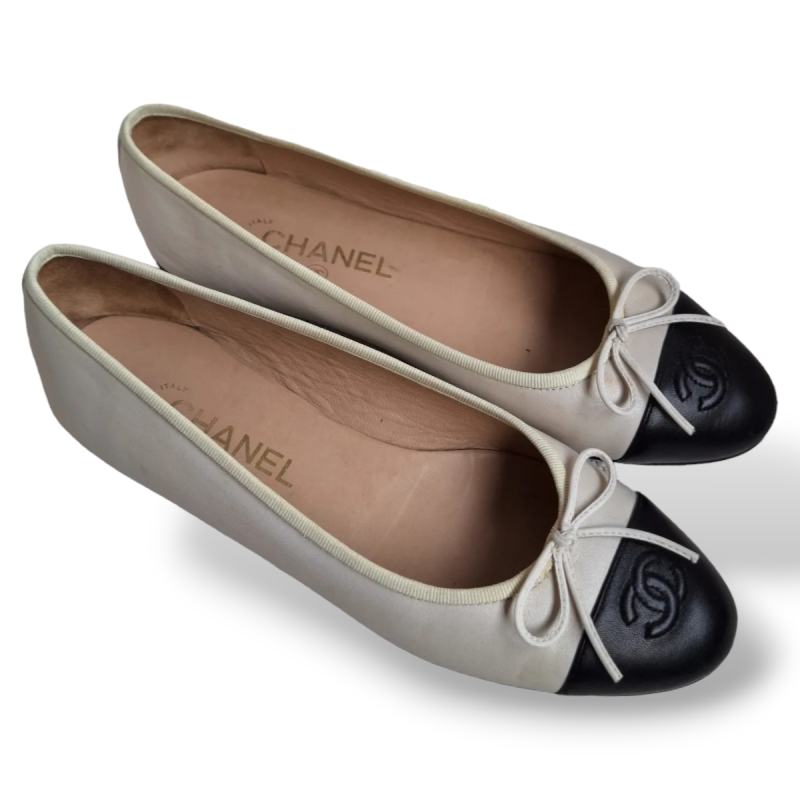 Sapatilha Chanel CC Cap Toe Off White-37 Sapatilha Chanel CC Cap Toe Off White-37