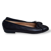 Sapatilha Chanel CC Cap Toe Couro Preta-38
