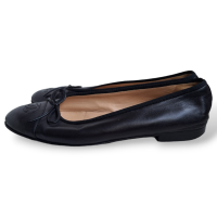 Sapatilha Chanel CC Cap Toe Couro Preta-38