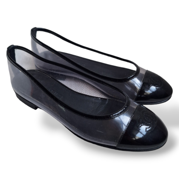 Sapatilha Chanel CC Cap Toe PVC - 33