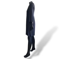  Vestido Calvin Klein Preto Manga Longa-36