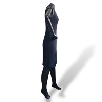 Vestido Calvin Klein Preto Decore Quadrado-36