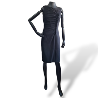 Vestido Calvin Klein Preto com Plissado-36