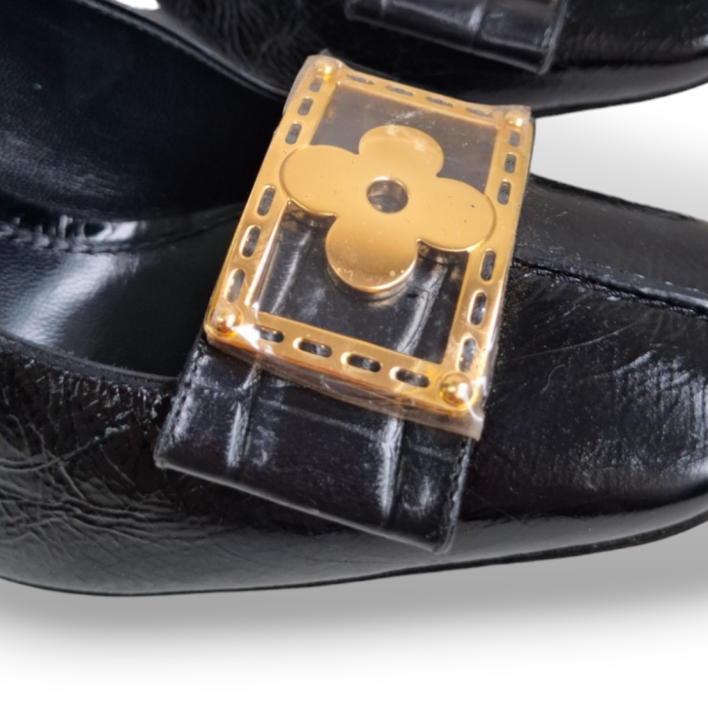Scarpin Louis Vuitton Preto-38 Scarpin Louis Vuitton Preto-38