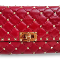 Bolsa Valentino Rockstud Spike Vermelha