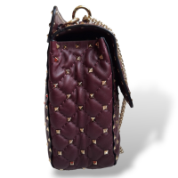 Bolsa Valentino Rockstud Spike Vinho