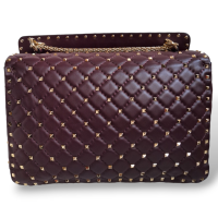 Bolsa Valentino Rockstud Spike Vinho
