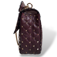 Bolsa Valentino Rockstud Spike Vinho