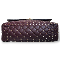 Bolsa Valentino Rockstud Spike Vinho