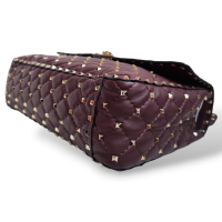 Bolsa Valentino Rockstud Spike Vinho