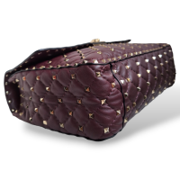 Bolsa Valentino Rockstud Spike Vinho
