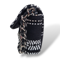 Bolsa Chanel Tweed Preta e Branca
