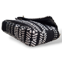 Bolsa Chanel Tweed Preta e Branca