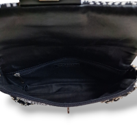 Bolsa Chanel Tweed Preta e Branca