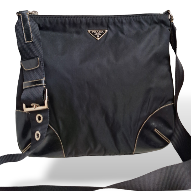 Bolsa Prada Messenger Nylon preta Bolsa Prada Messenger Nylon preta