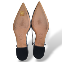 Slingback Chanel CC Prata e Preto - 36