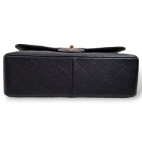 Bolsa Chanel Jumbo Double Flap Caviar Preta Ferragem Prata