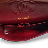 Bolsa Chanel Double Flap Preta Vintage Ferragens Douradas