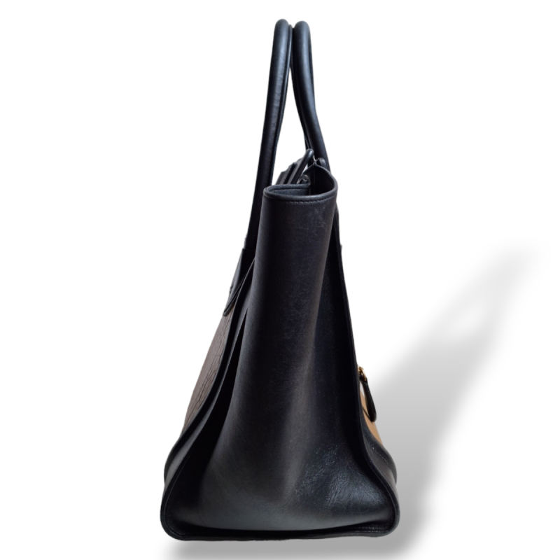 Bolsa Celine Luggage Média Bege e Preta 