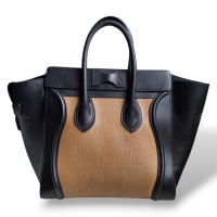 Bolsa Celine Luggage Média Bege e Preta 