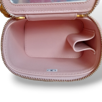 Bolsa Chanel Vanity Mini Rosa Ferragem Gold