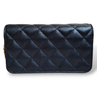 Bolsa Chanel Wallet On Chain Caviar Preta com Ferragem Gold e Strass