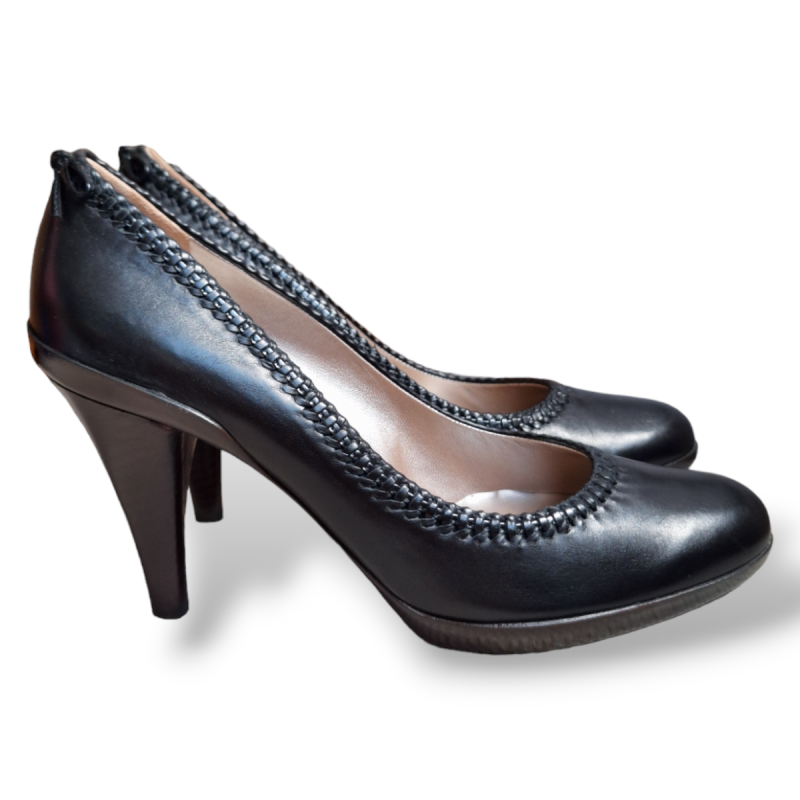 Scarpin Salvatore Ferragamo Preto com laço-36 Scarpin Salvatore Ferragamo Preto com laço-36