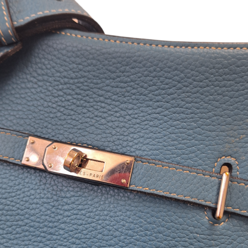 Bolsa Hermès Jypsiere 28 Clemence Azul Bolsa Hermès Jypsiere 28 Clemence Azul
