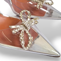 Scarpin Amina Muaddi Rosie PVC Transparente