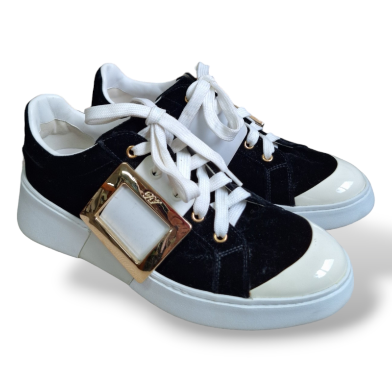 Tênis Roger Vivier Viv' Skate P&B - 37 Tênis Roger Vivier Viv' Skate P&B - 37